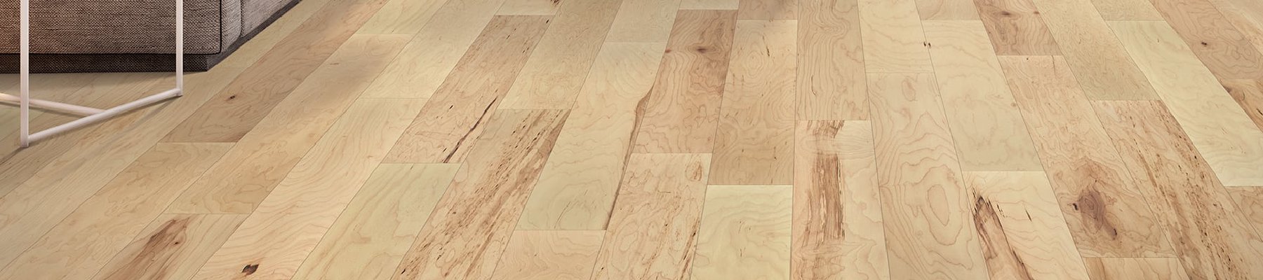 Hardwood floors in a living room.