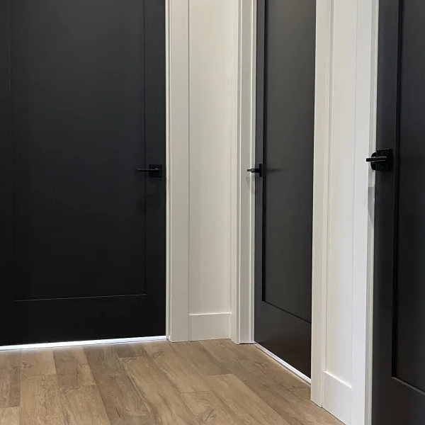 3 black modern bedroom doors