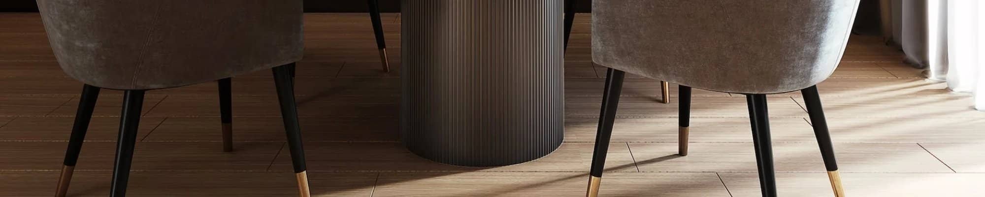 Modern dining set, luxury vinyl flooring. Local Flooring Retailer in Sydney, NS